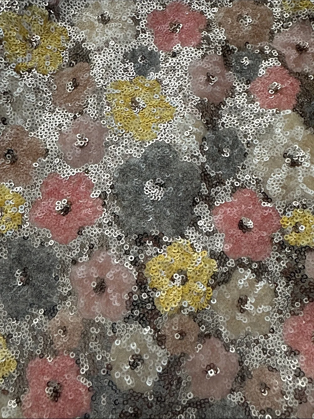 Altar'd State Sequin Floral Mini Skirt - Pink, Yellow & Cream Two Piece